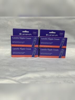 2 of 2 Lansinoh Lanolin Nipple Cream – Purple & Coral Boxes (4-Pack)